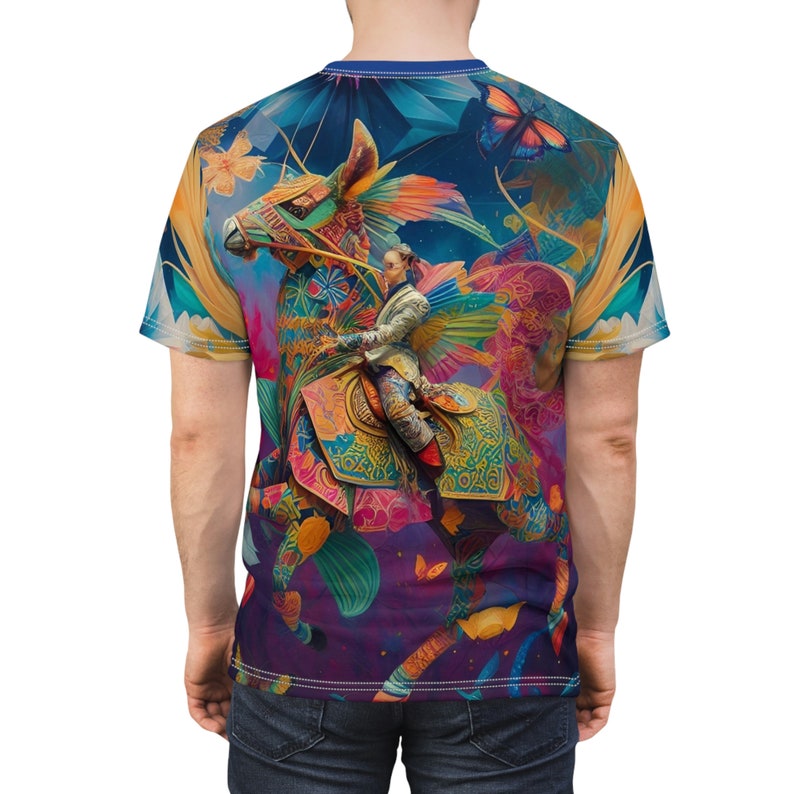 Cowboy by Stryzzy - All Over Print - Unisex Cut & Sew Tee